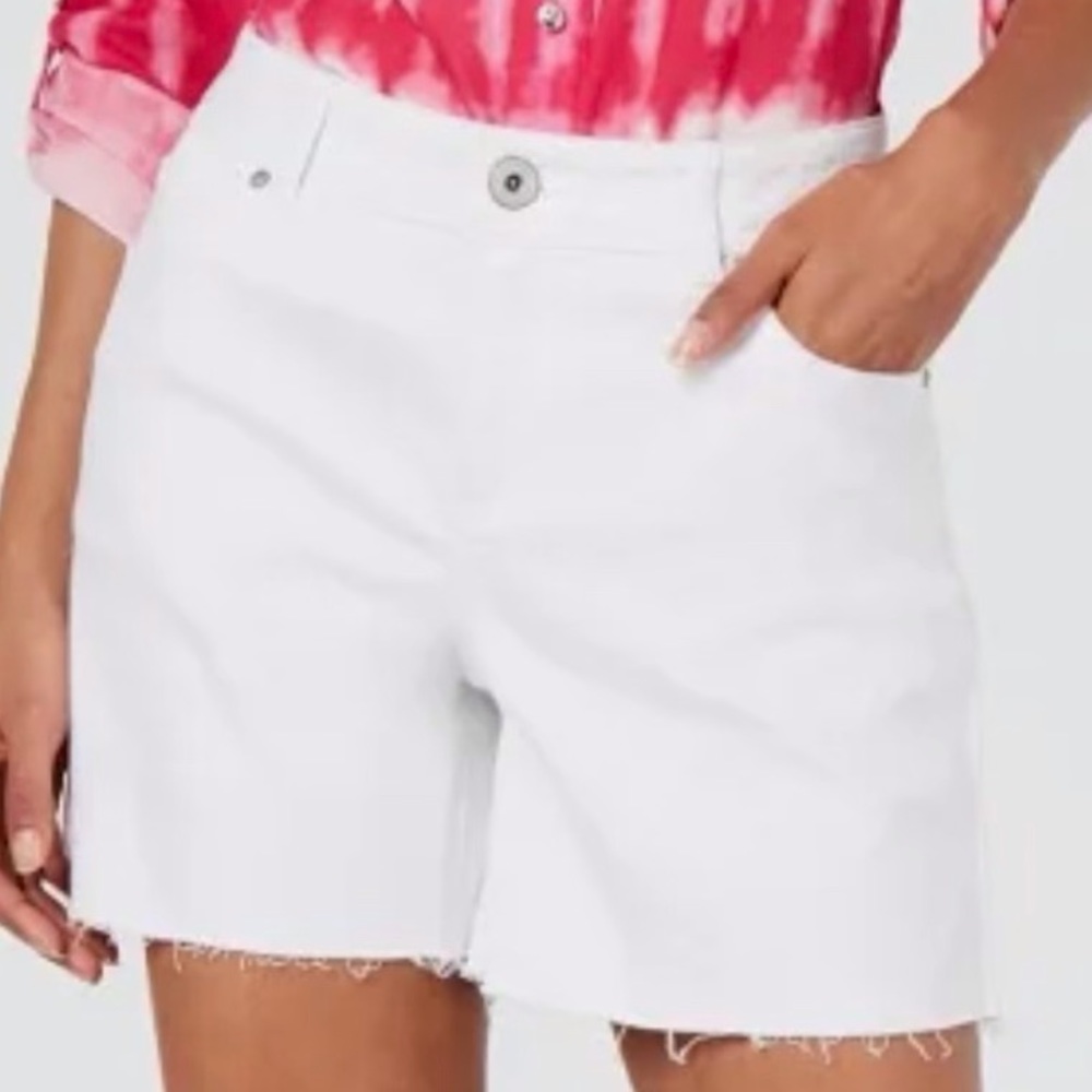INC International Concepts Womens Denim Shorts (White, 12)